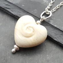 Cora Swirl Heart Necklace - Wittering Sands