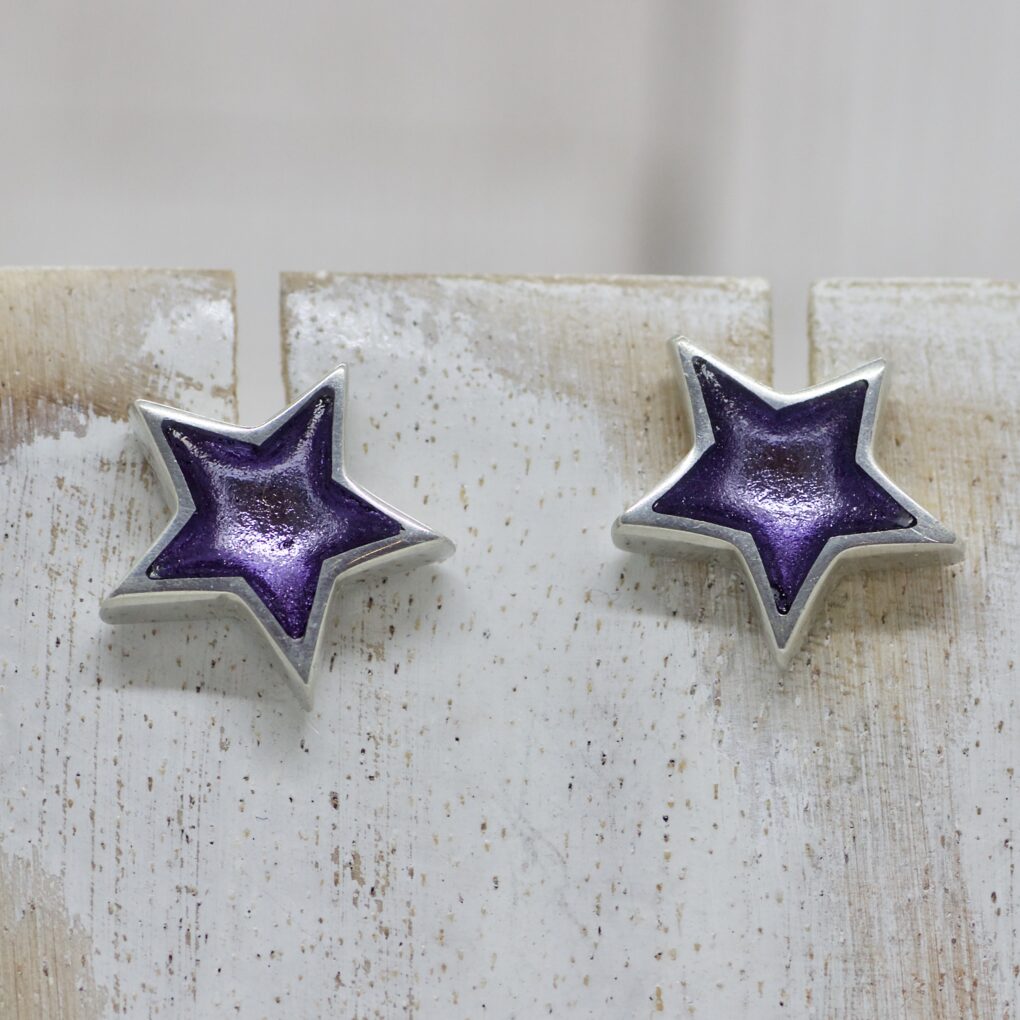 Star Stud Earrings - Lavender