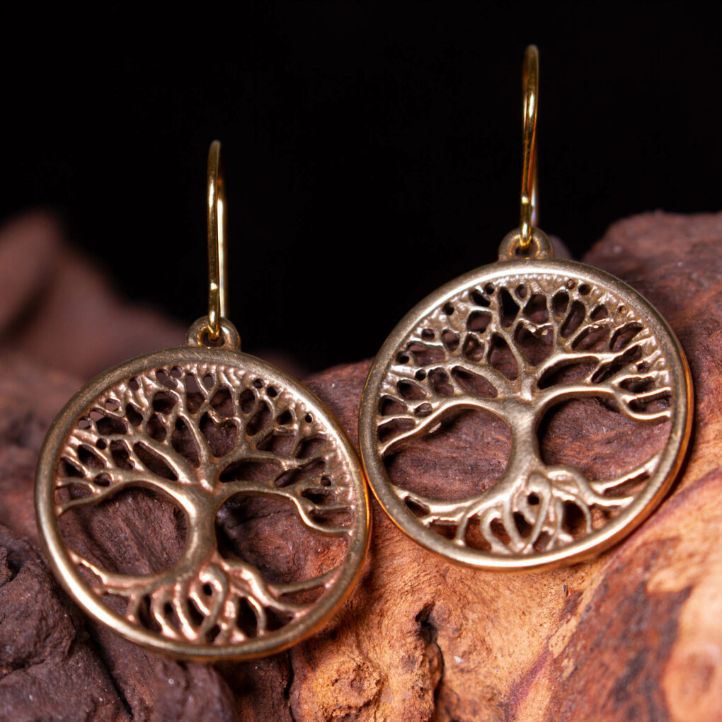 bronze tree of life earrings