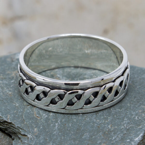 Silver Celtic Knot spinning ring