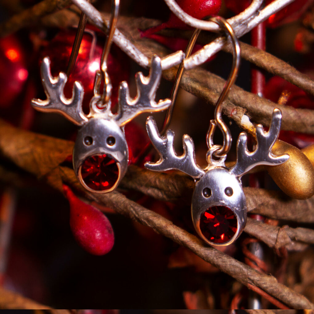 Rudolph crystal drop earrings