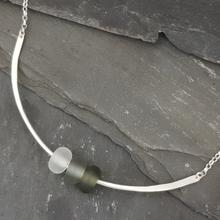glass Trio necklace grey