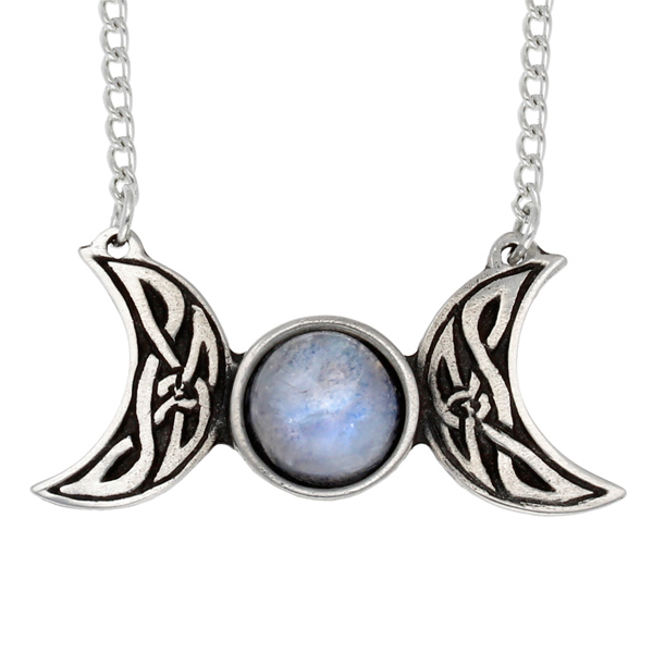 Celtic triple moon necklace
