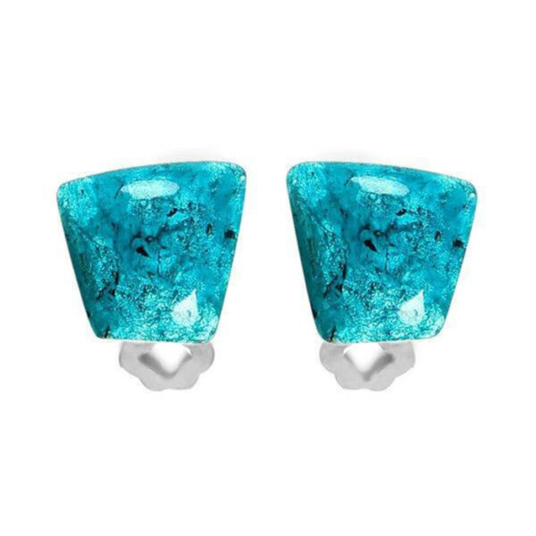 Cleopatra Clip-on Earrings Teal