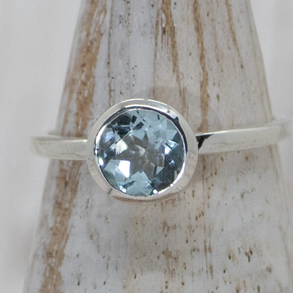 Silver Topaz Solitaire Ring
