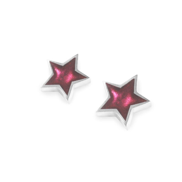 Star Stud Earrings - Blackberry