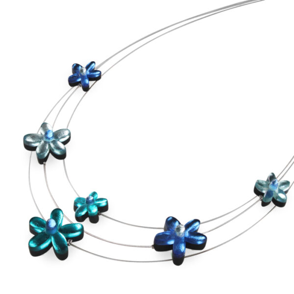 Flower Extravaganza Necklace - Teal