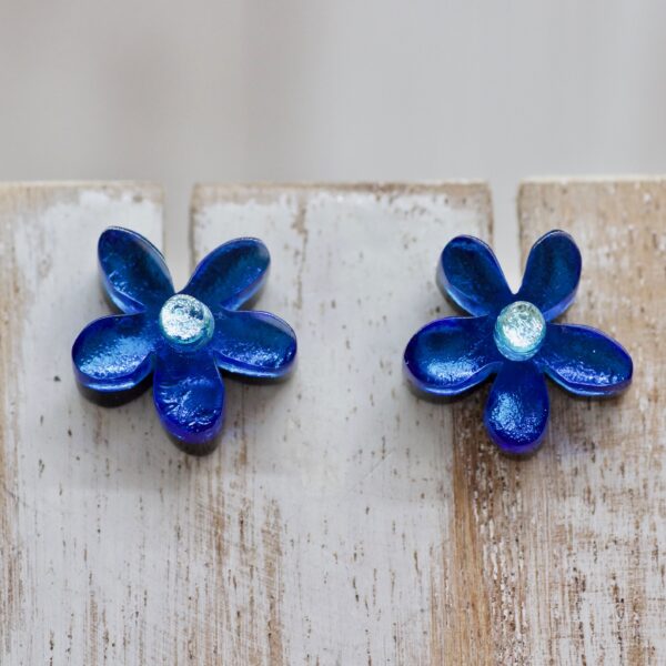 Flower Stud Earrings - Twilight