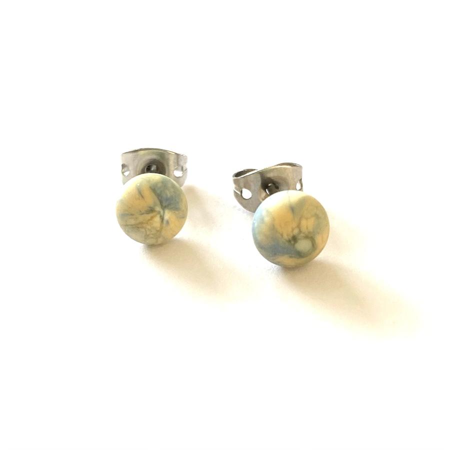Frosted Glass Stud Earrings - Cirrus