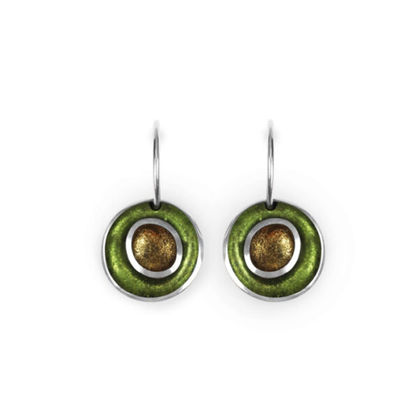 Organic Circles earrings - Kiwi