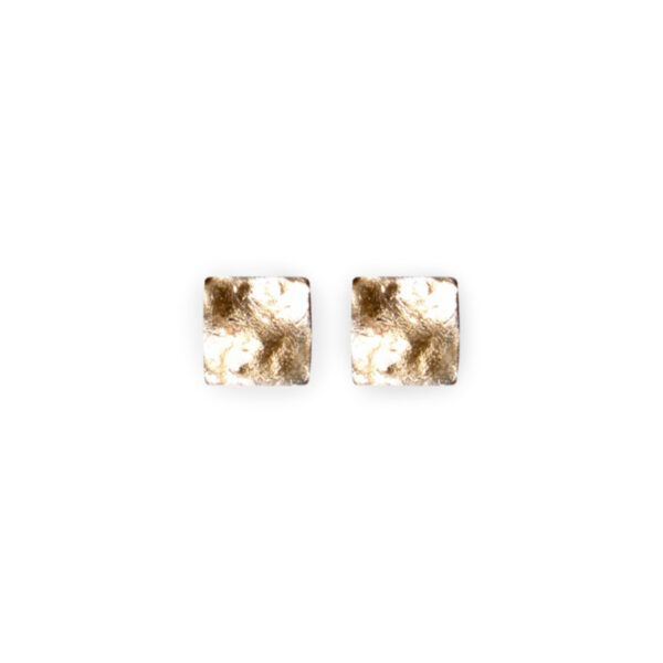 Small Antique Square Studs - Gold