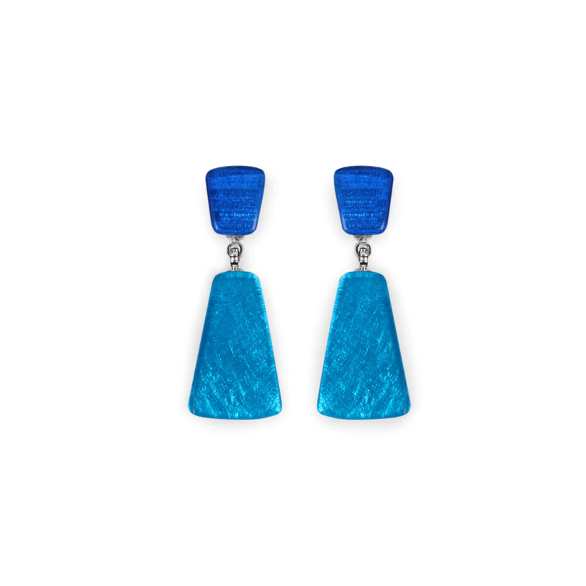 Empress Double Drop Studs - Turquoise