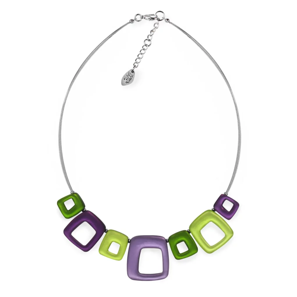 Hollow Squares Necklace - Nessie