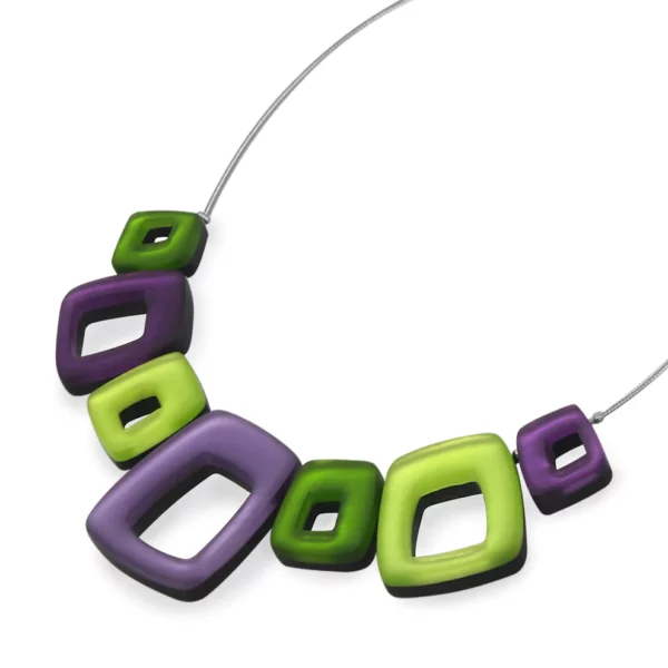 Hollow Squares Necklace - Nessie