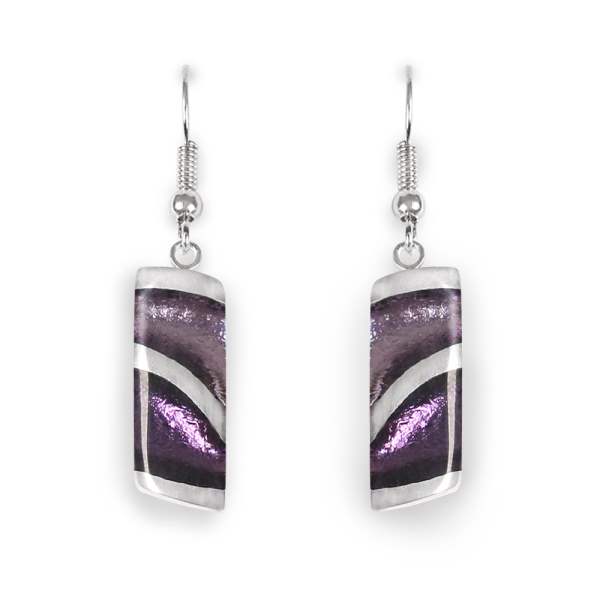 Lava Earrings  - Purple