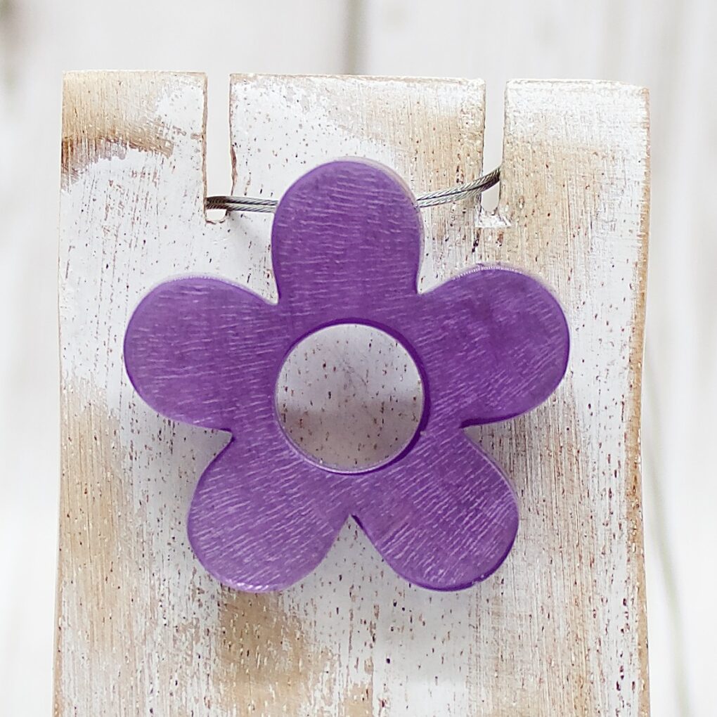 Shell Flower Pendant - Lilac