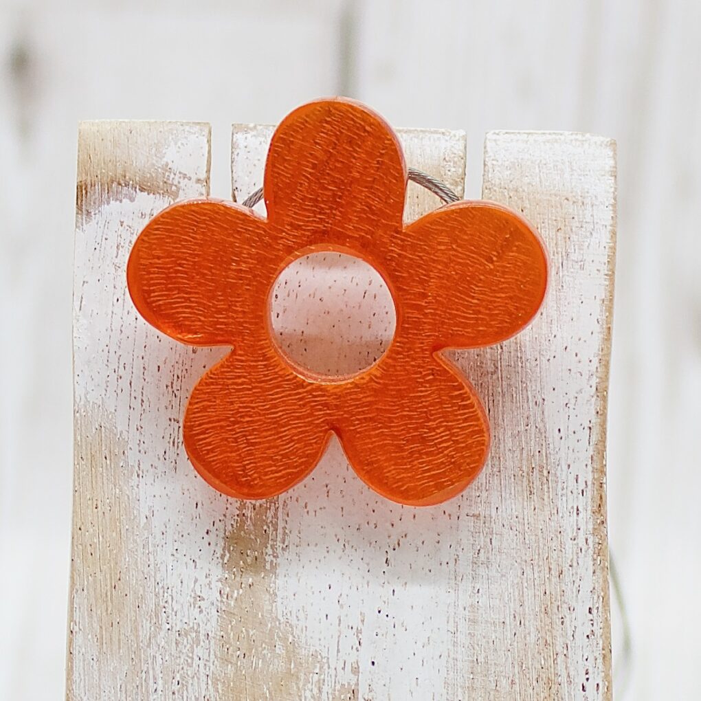 Shell Flower Pendant - Orange