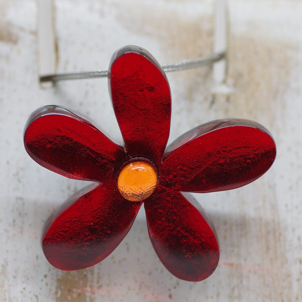 Flower Pendant  - Red